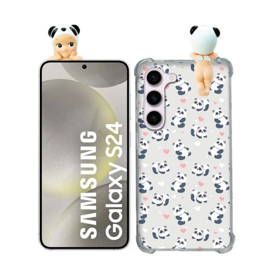 Coque Renforcée Pour Samsung Galaxy S24 Angel Hippers Panda