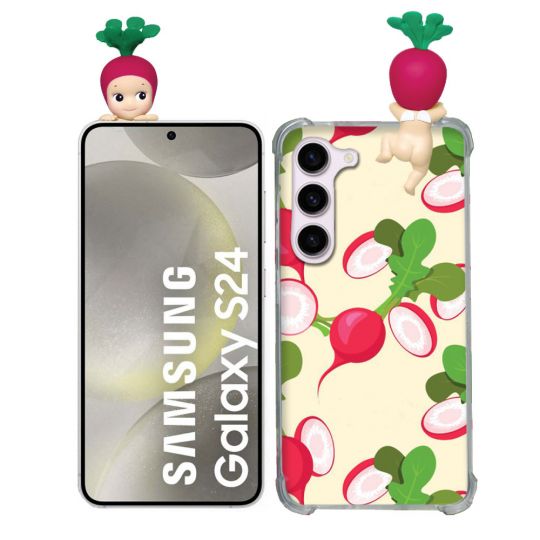 Coque Renforcée Pour Samsung Galaxy S24 Angel Hippers Radis