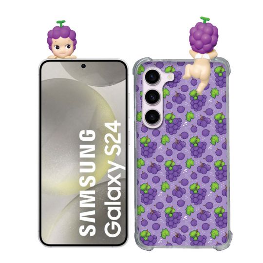 Coque Renforcée Pour Samsung Galaxy S24 Angel Hippers Raisin