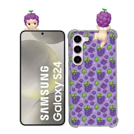 Coque Renforcée Pour Samsung Galaxy S24 Angel Hippers Raisin
