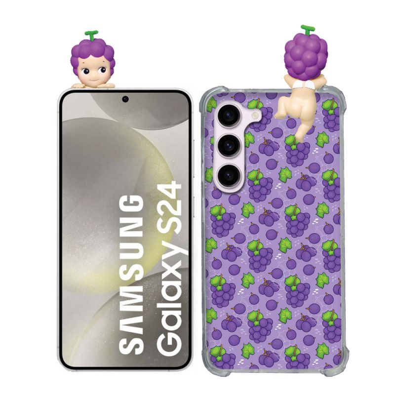Coque Renforcée Pour Samsung Galaxy S24 Angel Hippers Raisin