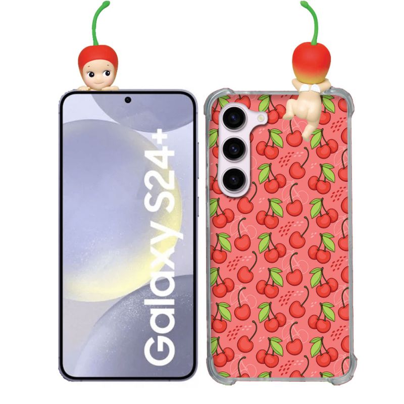 Coque Renforcée Pour Samsung Galaxy S24 Plus Angel Hippers Cerise