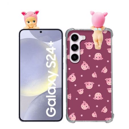 Coque Renforcée Pour Samsung Galaxy S24 Plus Angel Hippers Cochon