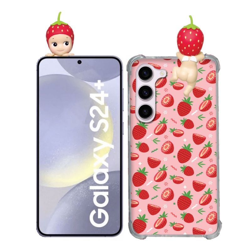 Coque Renforcée Pour Samsung Galaxy S24 Plus Angel Hippers Fraise