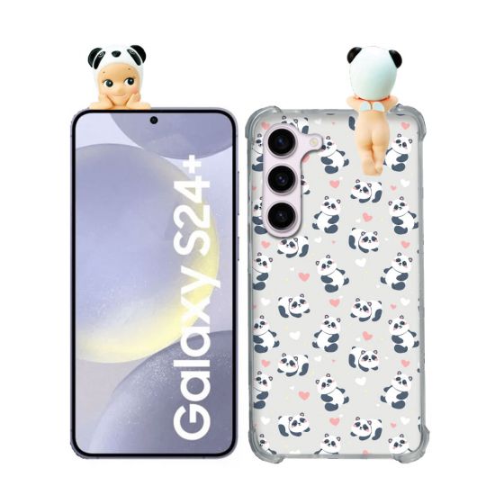 Coque Renforcée Pour Samsung Galaxy S24 Plus Angel Hippers Panda