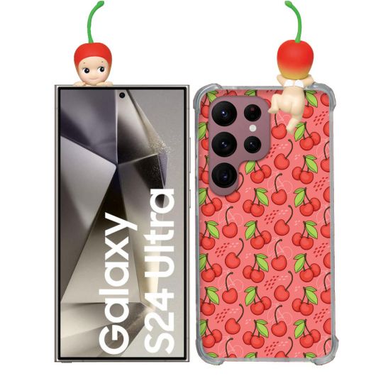 Coque Renforcée Pour Samsung Galaxy S24 Ultra Angel Hippers Cerise