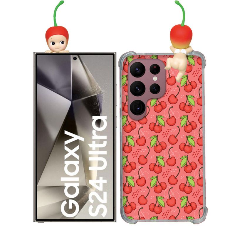 Coque Renforcée Pour Samsung Galaxy S24 Ultra Angel Hippers Cerise