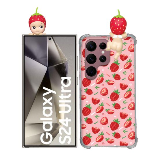 Coque Renforcée Pour Samsung Galaxy S24 Ultra Angel Hippers Fraise