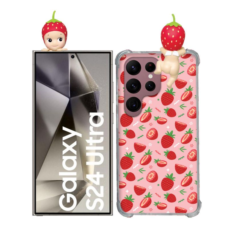 Coque Renforcée Pour Samsung Galaxy S24 Ultra Angel Hippers Fraise