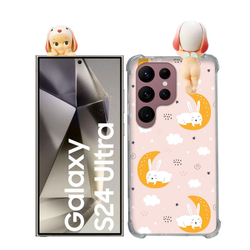 Coque Renforcée Pour Samsung Galaxy S24 Ultra Angel Hippers Lapin Bélier