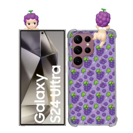 Coque Renforcée Pour Samsung Galaxy S24 Ultra Angel Hippers Raisin