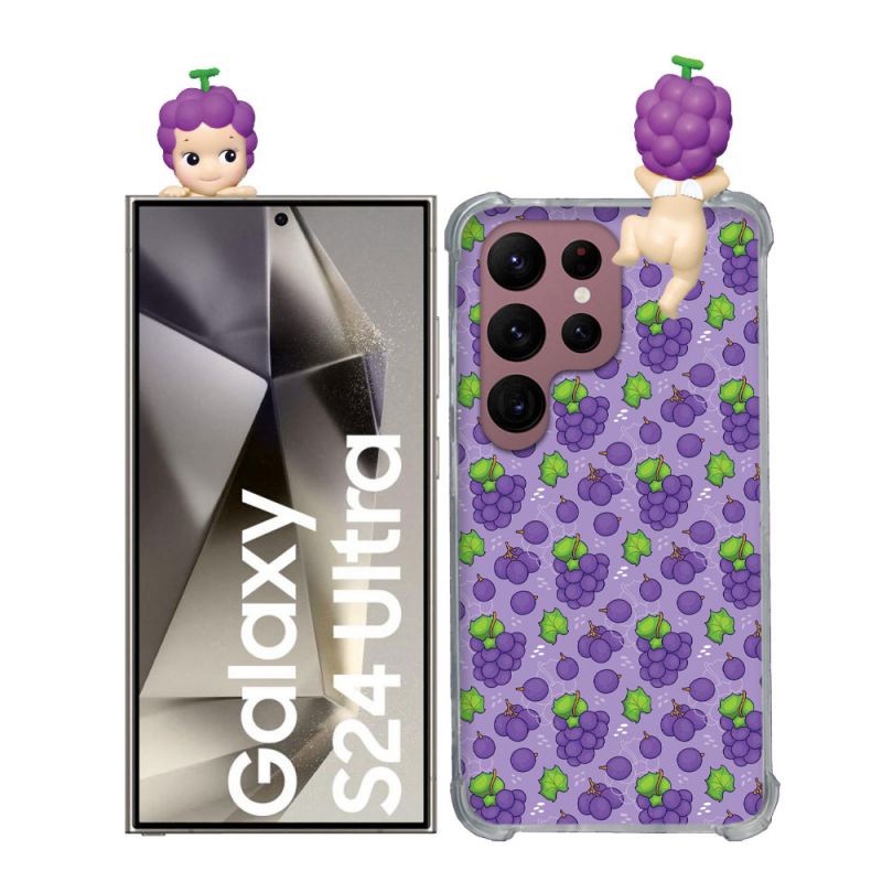 Coque Renforcée Pour Samsung Galaxy S24 Ultra Angel Hippers Raisin