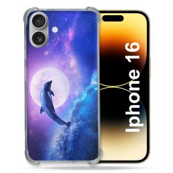 Coque Magnétique Compatible Magsafe Pour Iphone 16 Animal Dauphin Vague