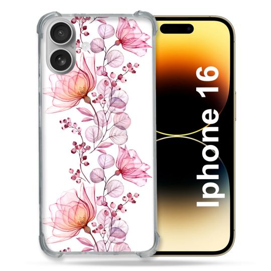 Coque Magnétique Compatible Magsafe Pour Iphone 16 Fleur Eclosion