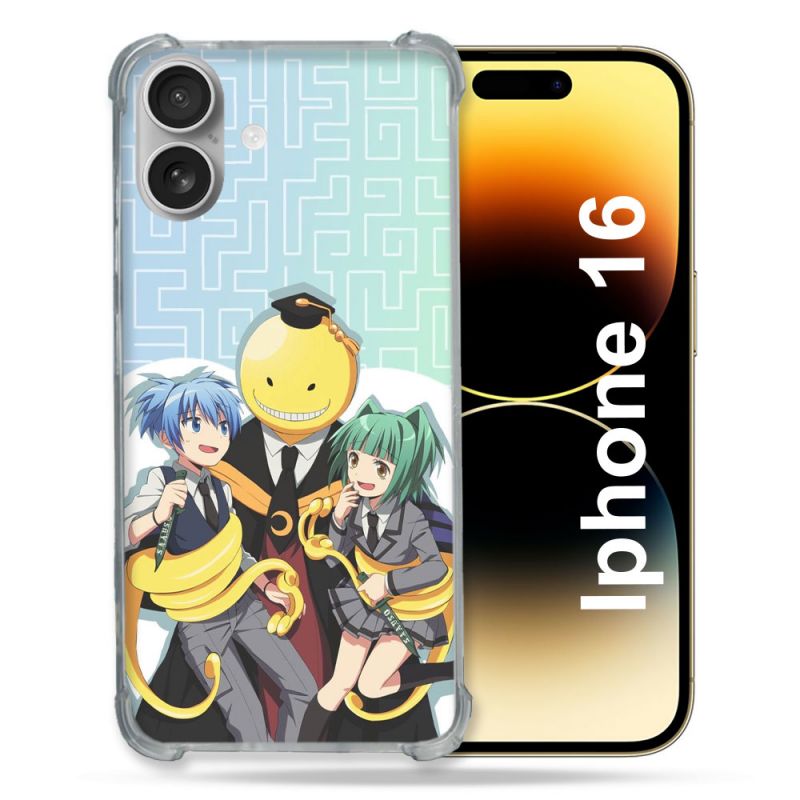 Coque Magnétique Compatible Magsafe Pour Iphone 16 Manga Assassination Classroom Kuro Trio