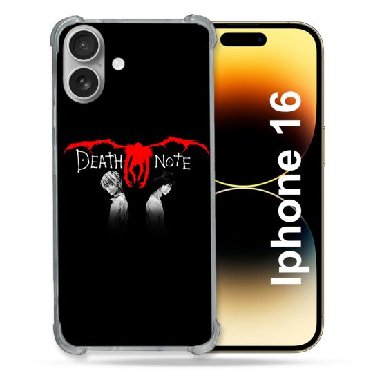 Coque Magnétique Compatible Magsafe Pour Iphone 16 Manga Death Note Noir