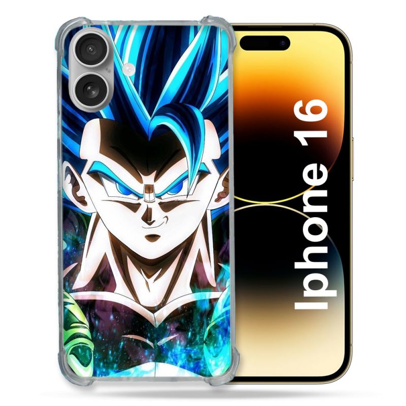 Coque Magnétique Compatible Magsafe Pour Iphone 16 Manga Dragon Ball Gogeta Visage