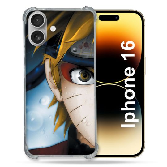Coque Magnétique Compatible Magsafe Pour Iphone 16 Manga Naruto Blanc