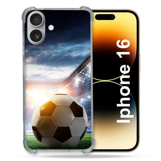 Coque Magnétique Compatible Magsafe Pour Iphone 16 Sport Football Stade