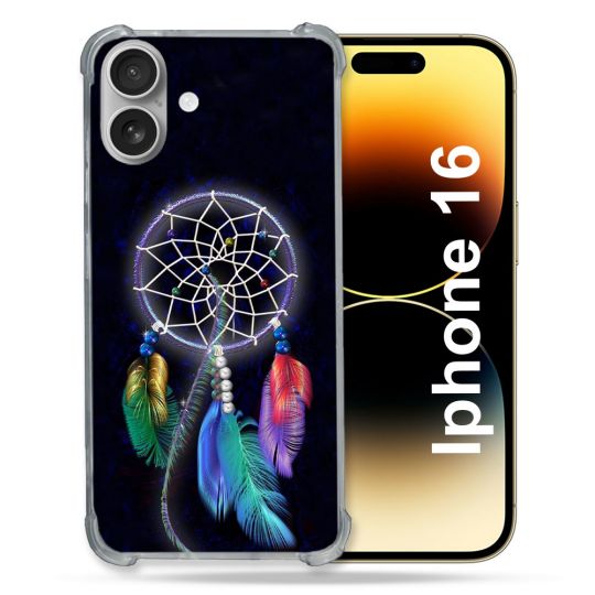 Coque Magnétique Compatible Magsafe Pour Iphone 16 Zen Attrape Reve Multicolore