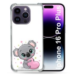 Coque Magnétique Compatible Magsafe Pour Iphone 16 Pro Plus Animal Koala Cœur
