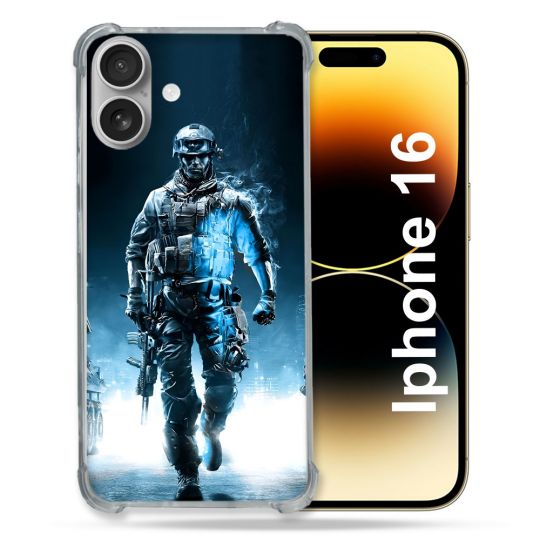 Coque Magnétique Compatible Magsafe Pour Iphone 16 Call Of Duty Guerrier