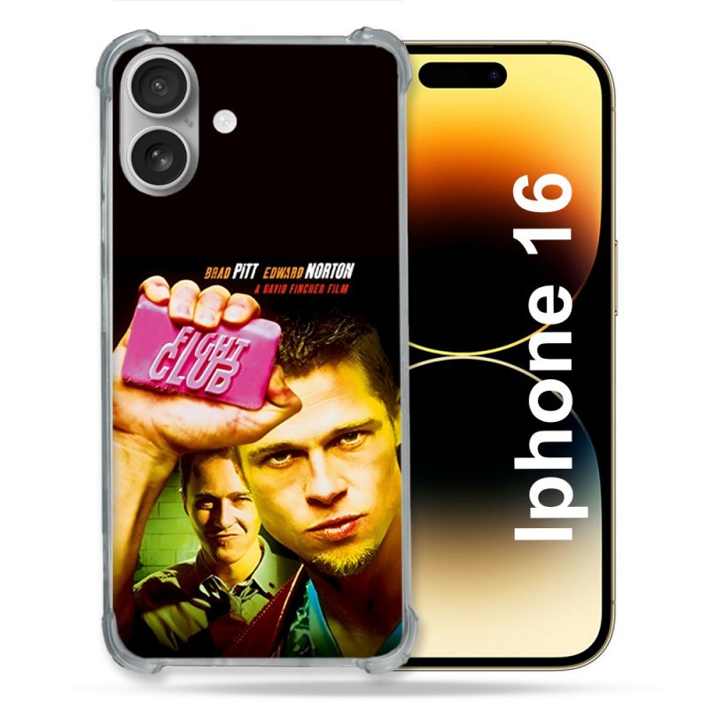 Coque Magnétique Compatible Magsafe Pour Iphone 16 Fight Club Affiche