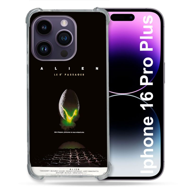 Coque Magnétique Compatible Magsafe Pour Iphone 16 Pro Plus Alien Affiche