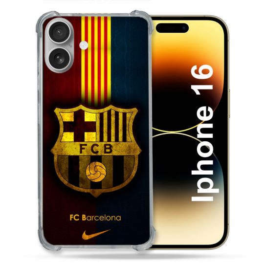 Coque Magnétique Compatible Magsafe Pour Iphone 16 Foot FC Barcelone Vintage