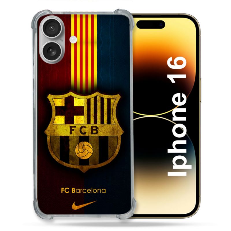 Coque Magnétique Compatible Magsafe Pour Iphone 16 Foot FC Barcelone Vintage