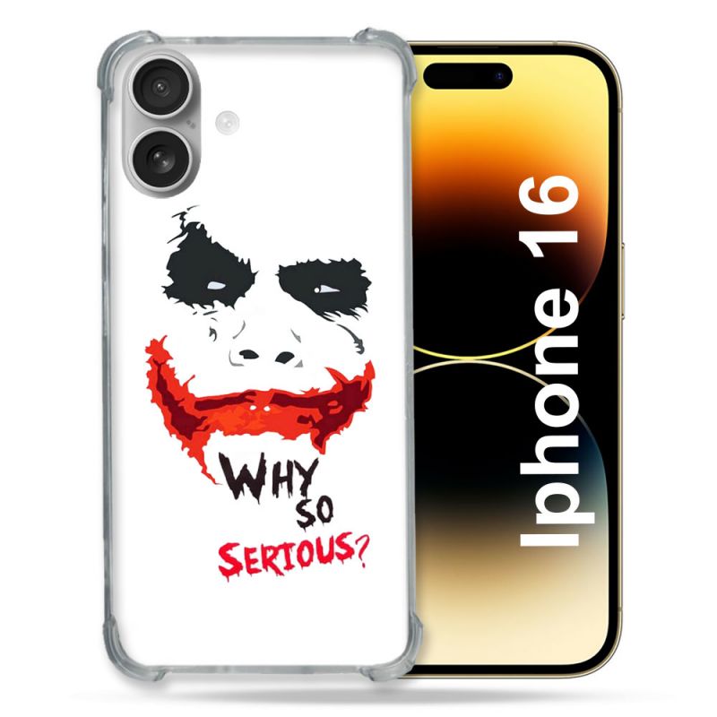 Coque Magnétique Compatible Magsafe Pour Iphone 16 Joker Blanc