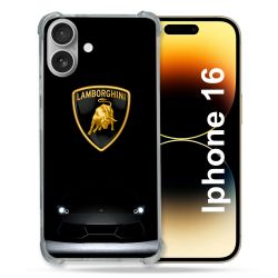 Coque Magnétique Compatible Magsafe Pour Iphone 16 Lamborghini Noir