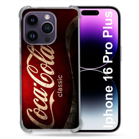 Coque Magnétique Compatible Magsafe Pour Iphone 16 Pro Plus Coca Cola Classique