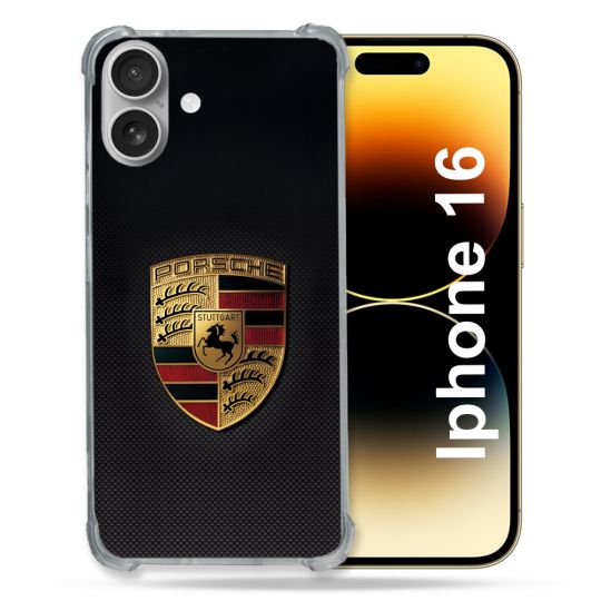 Coque Magnétique Compatible Magsafe Pour Iphone 16 Porsche Carbone