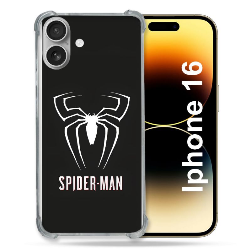 Coque Magnétique Compatible Magsafe Pour Iphone 16 Spiderman Logo