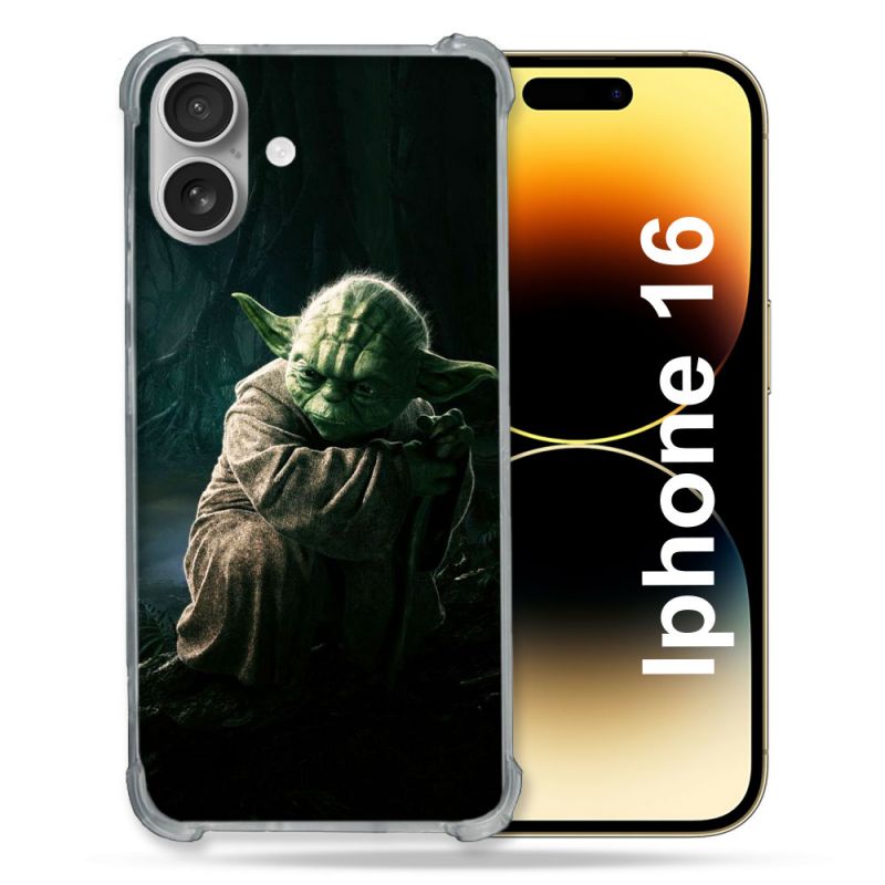 Coque Magnétique Compatible Magsafe Pour Iphone 16 Star Wars - Yoda sombre