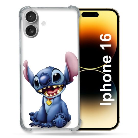 Coque Magnétique Compatible Magsafe Pour Iphone 16 Stitch Blanc