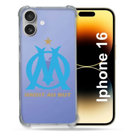 Coque Transparente Pour Iphone 16 Foot Olympique Marseille OM