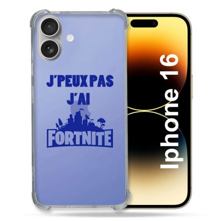 Coque Transparente Pour Iphone 16 Jpeux pas jai Fortnite