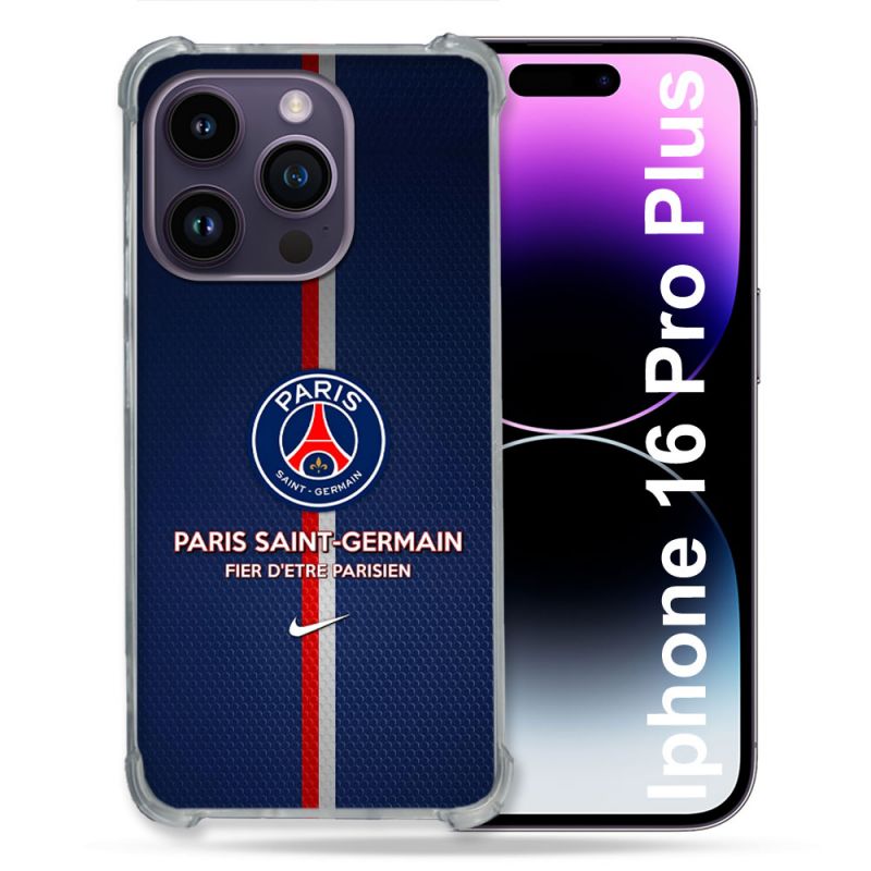 Coque Magnétique Compatible Magsafe Pour Iphone 16 Pro Plus Foot PSG Fier