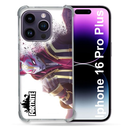 Coque Magnétique Compatible Magsafe Pour Iphone 16 Pro Plus Fortnite Blanc