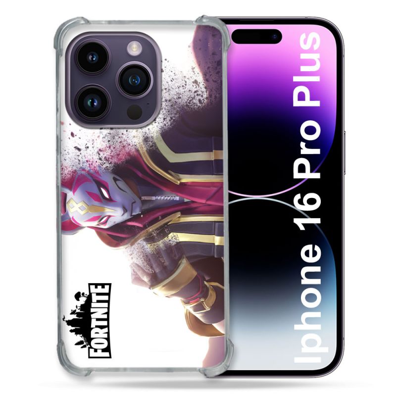 Coque Magnétique Compatible Magsafe Pour Iphone 16 Pro Plus Fortnite Blanc