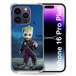 Coque Magnétique Compatible Magsafe Pour Iphone 16 Pro Plus Groot Bleu