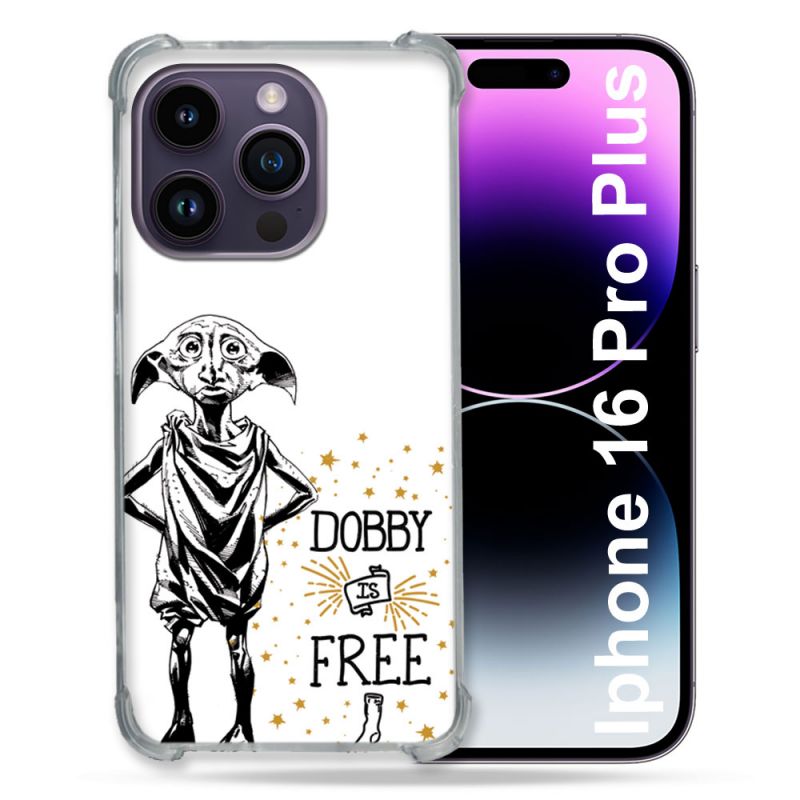 Coque Magnétique Compatible Magsafe Pour Iphone 16 Pro Plus Harry Potter Dobby Free Blanc