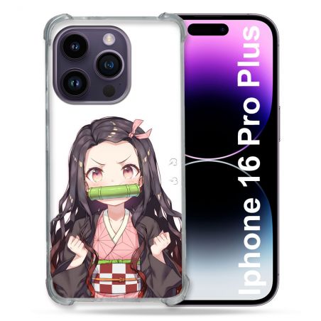 Coque Magnétique Compatible Magsafe Pour Iphone 16 Pro Plus Manga Demon Slayer Nezuko