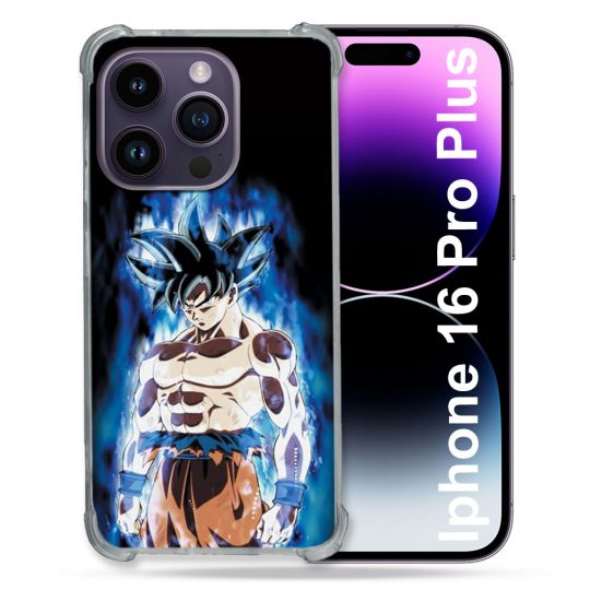 Coque Magnétique Compatible Magsafe Pour Iphone 16 Pro Plus Manga Dragon Ball Sangoku Noir