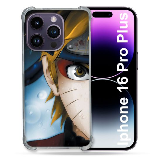 Coque Magnétique Compatible Magsafe Pour Iphone 16 Pro Plus Manga Naruto Blanc