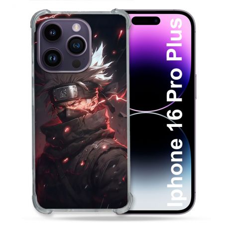 Coque Magnétique Compatible Magsafe Pour Iphone 16 Pro Plus Manga Naruto Kakashi Dark