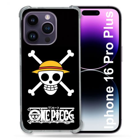 Coque Magnétique Compatible Magsafe Pour Iphone 16 Pro Plus Manga One Piece Tete de Mort