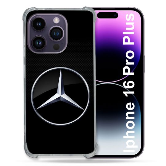 Coque Magnétique Compatible Magsafe Pour Iphone 16 Pro Plus Mercedes Carbone